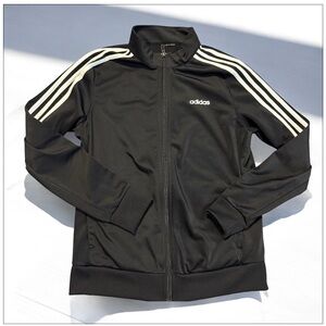 Adidas Essentials 3-Stripes Tricot Track Jacket Mens Small Black White DP2406